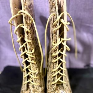 Faux Snakeskin Boots